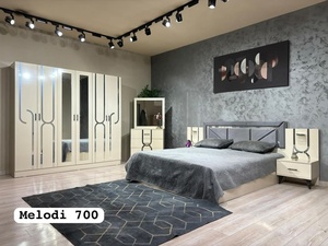 Juego de dormitorio moderno y elegante para el hogar, oficina, Hotel, Villa, madera MDF duradera, Atractivos detalles de Metal, hermosa adición, cualquier espacio - Product Image 5