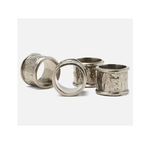 Servilleteros de aluminio con forma de rombo hueco creativo al por mayor decoración de mesa de metal clásica de lujo hoteles bodas fiestas - Product Image 4