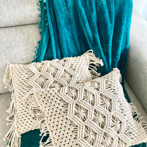 Más vendidos tradicional chino hecho a mano tejido a rayas retrato macramé decorativo funda de almohada sofá cojín todos los tamaños - Product Image 2