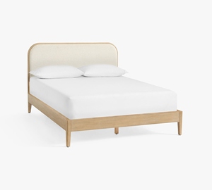 Bền hiện đại tối giản bedframe trong màu sắc tự nhiên Gỗ Tếch gỗ gụ suar gỗ rắn phong cách cho khách sạn biệt thự mô hình 2100812 - Product Image 1