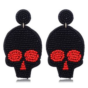 Pendientes de Calabaza Apilada con Cuentas, Ligeros y Cómodos, para Mujeres y Niñas, Diseño de Halloween Jack-O-Lantern, Colección 2026 - Product Image 2