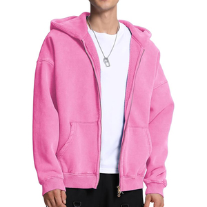 Sweat à capuche homme vintage délavé à l'acide, coupe oversize, streetwear, 100% coton, molleton bouclette épais, hiver, logo personnalisé, écologique, grammage lourd - Product Image 4