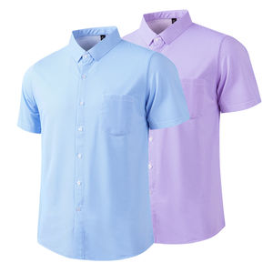 Chemises habillées personnalisées pour garçons Tissu en popeline de polyester à manches longues Fashion Business Grande taille pour hommes Respirant et élégant - Product Image 6