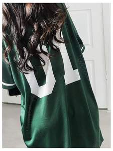 À la mode Uniisex élégant décontracté confortable Y2k Streetwear personnalisé col en v surdimensionné maillot de Football respirant imprimé maillot - Product Image 5