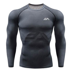 Camiseta de Protección Solar Larga para Hombre, Personalizada al por Mayor, Fabricada en Fábrica, con Logotipo Impreso, Transpirable, Ecológica, de Alta Calidad, en Spandex/Poliéster - Product Image 2