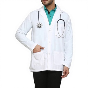 Hospital Lab <b>Coat</b> High Quality Material Strong Button Front Closure Soft Fabric Medical Uniform Wholesale Bulk OEM - Product Image 1