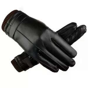Gants en cuir imperméables très vendus pour l'hiver, gants chauds et confortables pour le froid, logo personnalisé pour les sports de plein air - Product Image 5