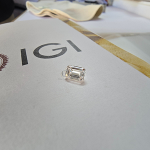 Diamante Sintético al por Mayor, Corte Esmeralda, Cultivado en Laboratorio, 1 Quilate, Certificado IGI, Color D, Claridad VVS2, para Fabricación de Joyas, a Granel - Product Image 4