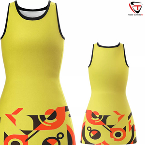 Vêtements de sport Netball personnalisés pour femmes Tissu en polyester évacuant l'humidité Kits d'uniformes d'équipe imprimés Vente en gros en vrac disponible - Product Image 4