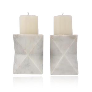Portavelas de mármol blanco de diseño Premium para decoración navideña y de bodas Portavelas Tamaños 10X8 Cm - Product Image 3