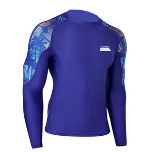 Rashguard pour hommes, vêtements de fitness, coupe ajustée, tissu extensible, séchage rapide, respirant, manches longues, design professionnel, parfait pour l'entraînement - Product Image 1