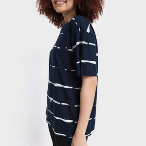 Camiseta de Verano para Mujer, Corte Regular, Estampado a Cuadros, con Bordado de Algodón Suave, Opciones de Etiqueta Personalizada - Product Image 2