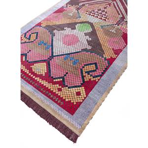 พรมขนสัตว์ผสมไหมไผ่ทรงสี่เหลี่ยมผืนผ้าขนาดใหญ่ 9x12 ฟุต รุ่น Freedom Manchaha Gold ลายเรขาคณิต ทอมือ หนา 10 มม. สำหรับตกแต่งบ้านและทางเดิน - Product Image 2