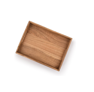 Plateau de service rectangulaire en bois fait main Divris avec poignée, finition polie, sans danger pour les aliments, pour usage domestique - Product Image 5