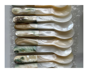 Cuchara de Caviar para Café, Cuchara de Caviar de Concha Natural de 13cm, Cucharas Agitadoras de Nácar, Cucharadita Artesanal, Postre y Café - Product Image 1