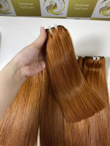 Extensions de cheveux humains vierges vietnamiens blonds exquis de 24 pouces, double trame, tissées à la machine, pour un pose facile - Timehair Vietnam - Product Image 5