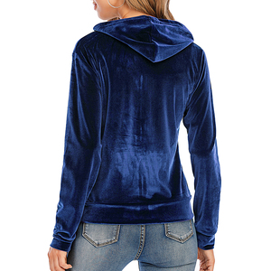 Sweats à capuche en polaire imprimés pour femmes OEM avec logo sur le devant - Couleurs et designs personnalisés - Product Image 3