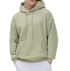 Sweats à capuche pour hommes Logo personnalisé Basics respirant en coton de couleur unie de grande taille Sweat à capuche d'hiver en polaire de qualité supérieure à quantité minimale de commande bas - Product Image 2