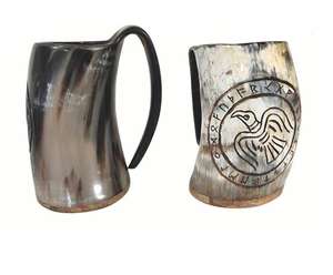 Personalized Nautical Viking Drinking Horn Large Size Cylinder Shape with Premium Polished Finish Reusable for <b>Beer</b> Wine Parties - Product Image 5