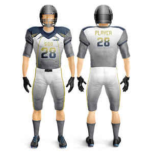 Nom de l'équipe numéro ensemble d'uniformes d'entraînement sportif hauts de football américain maillot de football américain - Product Image 1