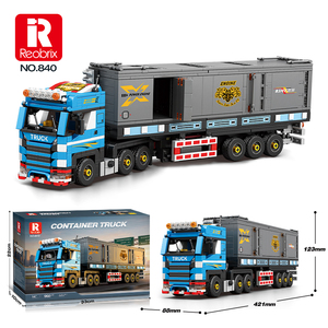 Reobrix 840 Camion Conteneur Lourd Européen Modèle de Blocs de Construction 992 Pièces Semi-Remorque Détachable <span class=keywords><strong>Jouet</strong></span> de Briques à Assembler Soi-même - Product Image 6