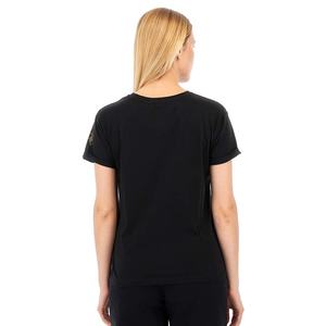 El algodón de alta calidad 100% ofrece ligereza y transpirabilidad inigualables, Camiseta de algodón de ajuste regular para mujer con logotipo de diamantes de imitación - Product Image 2