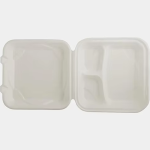 Lonchera Biodegradable de Bagazo, Contenedor de Alimentos Desechable y Duradero para Almuerzos de Oficina, Comidas Escolares, Fiestas y Catering - Product Image 2