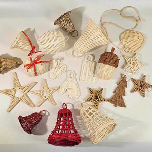 Handcrafted Rattan <b>Christmas</b> <b>Tree</b> Ornament Eco Friendly Holiday Decoration for <b>Christmas</b> <b>Tree</b> Home Party Wholesale Export - Product Image 1