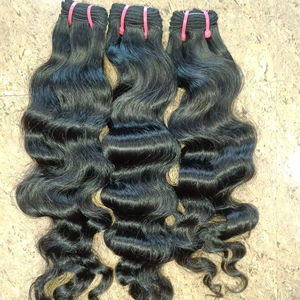 Venta al por mayor de calidad superior indio Remy virgen extensiones de cabello humano extensiones de cabello de alta calidad - Product Image 1