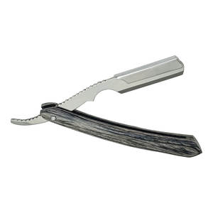 Customized Logo Barber Straight Shaving <b>Razor</b> <b>Set</b> Fold Handle with Quality Beauty Stainless Steel 9cr13 Blade Sharp Scissors - Product Image 2