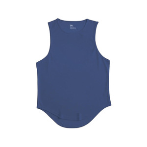 Camiseta sin mangas de cuello redondo sin mangas básica informal de punto de algodón personalizada para mujer - Product Image 4