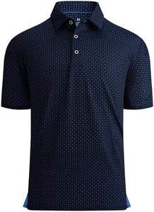 Personalizada de los hombres 100% poliéster de secado rápido Golf para Polos de tela de lona de patrón sólido largo con técnica bordada y - Product Image 4