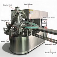 Machine de remplissage et de bouchage rotative à tête unique entièrement automatique certifiée CE pour l'emballage de liquides, sauces et jus