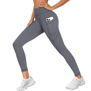 Leggings de yoga taille haute pour femmes, sans couture, avec poches, pour la gym et l'entraînement - Product Image 1