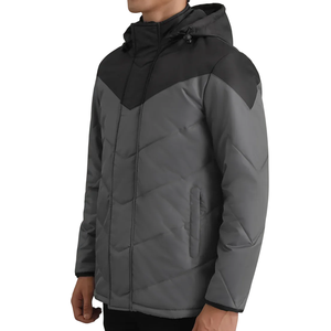 Chaqueta Acolchada con Capucha para Hombre, Abrigo de Invierno Cálido, Ligero, Impermeable, Cortavientos, Informal, para Exteriores, Relleno de Algodón, Estilo Urbano - Product Image 4