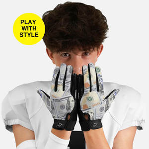 Sticky Palm American Football Gloves Receiver High Quality <b>Padded</b> Football Gloves Lineman Manufacturer Custom Design And Logo - Product Image 4