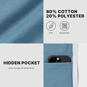 เสื้อฮู้ดแขนกุดผ้าคอตตอนซับในทรงสลิมฟิตสำหรับผู้ชาย - Product Image 5