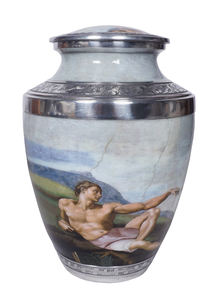 Urnas de cremación para cenizas, urna de recuerdo para adultos, urna biodegradable, dispersión de agua, Vidrio Metálico - Product Image 6