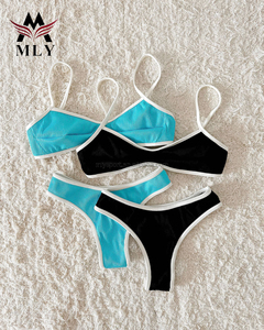 MLY New <strong>String</strong> <strong>Bikini</strong> <strong>Set</strong> 2026 Summer Custom Logo High Waist Sunscreen Quick Dry Lace-up Women Swimsuit <strong>Set</strong> Women's Swimwear - Product Image 2