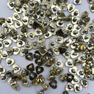 Luxury Product 16L Golden Heart Shape ABS Plastic <b>Button</b> Used For Couple Outfits and Party Evening Dresses - Product Image 3