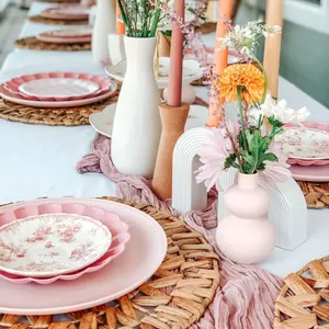 Best Selling <b>Set</b> Water Hyacinth <b>Placemats</b> <b>and</b> <b>Coasters</b> Variety of Sizes Custom Handwoven Table Decorations From Vietnam Artians - Product Image 6