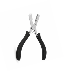 Pinzas Profesionales para Extensiones de Cabello, Acero Inoxidable, Herramienta de Anillo Micro, Mango Antideslizante, Personalizable para Uso en Salón - Product Image 1