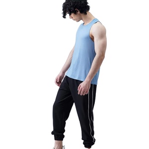 <b>Men</b> Cotton Polyester Fsbric <b>Singlet</b> Sleeveless Gym Wear Tank Top With Logo Printing Multiple Colors And Sizes - Product Image 5