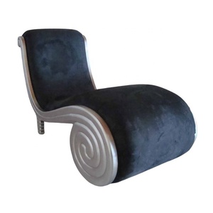 Silla de salón de estilo francés, sofá de salón, muebles de madera, chaise Lounge hecho a mano, sofá tapizado, silla perezosa dorada clásica de caracol - Product Image 5