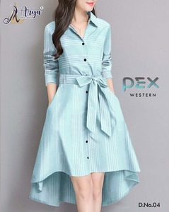 New Hot V-neck Western Lining Dress for Women