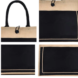 Custom Eco Friendly Jute Tote <b>Bag</b> for Shopping or Gifting Reusable Promotional custom printed Jute Grocery Carry <b>Bag</b> for <b>Ladies</b> - Product Image 4