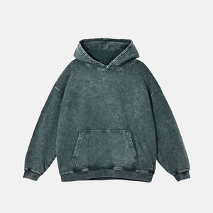 เสื้อฮู้ดดี้สตรีทแวร์ทรงโอเวอร์ไซส์สำหรับผู้ชาย ปี 2026 ขายดี พิมพ์ลายดิจิตอลตามสั่ง เป็นมิตรกับสิ่งแวดล้อม ผ้าหนา ซักกรด สไตล์วินเทจ - Product Image 1