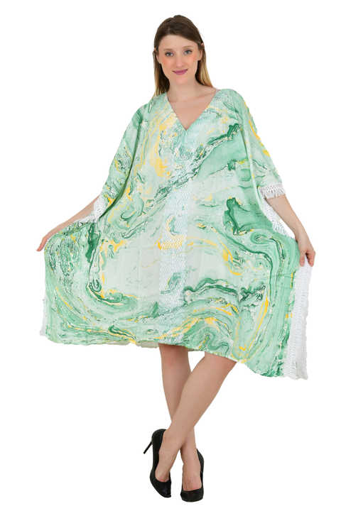 Beach Resort Party Vacation Wear Women Kaftan Caftan Party Lace Bikini Beach T Shirt Type Cover up Free Size Dress Multi Color