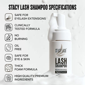 For Vegan Cruelty-Free pH Balanced Betaine-Free Paraben-Free Oil-Free Eyelash Extension Shampoo 50ml/100ml/200ml + <b>Brush</b> - Product Image 2