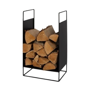 High Arrival Firewood <b>Rack</b> in Rusted Metal Ideal for Stylish <b>Indoor</b> Outdoor Wood Holder & Tabletop Accessories - Product Image 1